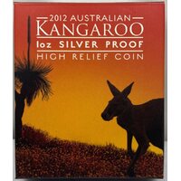 2012 Silver 1oz High Relief Proof Coin Australian Kangaroo