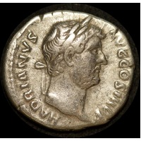 Ancient Rome (Imperial) 117-138AD Hadrian Silver Denarius RIC II 3141 Fine