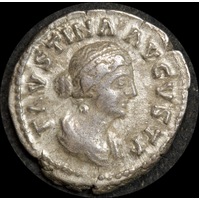 Ancient Rome (Imperial) 161-176AD Faustina II Silver Denarius RIC III 714 Fine