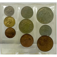 United Kingdom 1953 Uncirculated Mint 9 Coin Set Coronation