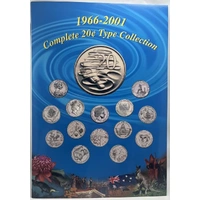 1966 - 2001 20 Cent Type Set Contains 14 Unc Coins