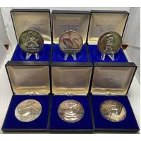 1975 Georg Jensen Silver Medal Set Hans Christian Andersen
