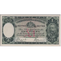 1933 One Pound Riddle/Sheehan R28 PCGS Choice Unc 63