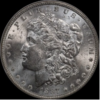 United States 1887 Silver Morgan Dollar NGC MS63