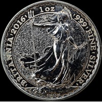 2016 United Kingdom Silver Britannia Two Pound Coin