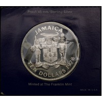 Jamaica 1978 Silver 10 Dollar Proof Coin Jamaican Unity