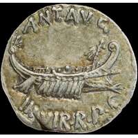 Ancient Rome (Republican) 32-31BC Mark Antony Silver Denarius RRC 544/35 Good VF