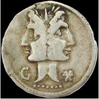 Ancient Rome (Republican) 114-113BC C. Fonteius Silver Denarius RRC 290/1 About VF