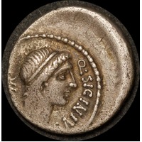 Ancient Rome (Republican) 49BC Sicinius / Coponius Silver Denarius RRC 444/1a good VF