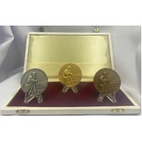 Vatican City 1986 Set of Gold, Silver and Bronze Medals Pope John Paul II