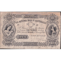National Bank of Australasia (Adelaide) 1876 10 Printer's Trial good Fine