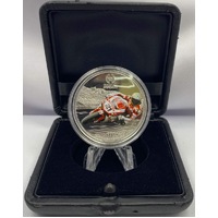 Palau 2009 Silver Prooflike 5 Dollar Coin Ducati Troy Bayliss