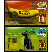 2023 PNC Pair Sydney Money Expo Foil Overprint - Big Banana and Blue Heeler