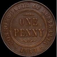 1933/2 Penny good VF