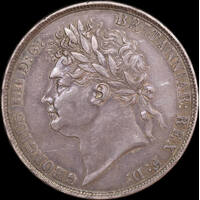 1822 Silver Crown George IV S#3805 good EF