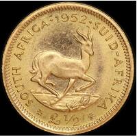 South Africa 1952 Gold Half Pound KM# 42 Uncirculated