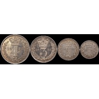 1872 Silver Maundy Coin Set Victoria S#3916 