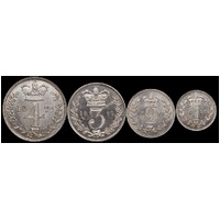 1877 Silver Maundy Coin Set Victoria S#3916 