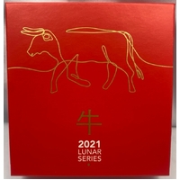 2021 Silver 1 Dollar Coin Lunar Ox Ingot