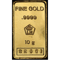 Logam Mulia (Indonesia) Fine Gold 10 Gram Minted Ingot