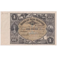 Bank of New Zealand 1889 One Pound Unissued Specimen Note Uncirculated
