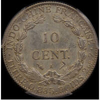French Indo China 1911-A Silver 10 Cents Lec #150 PCGS MS62