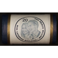 2011 Australian 20 Cent Mint Roll Will and Kate Royal Wedding (Tails/Tails)