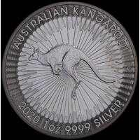 2020 Silver 1 Dollar Coin Red Kangaroo