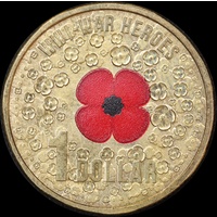 2015 One Dollar WWI War Heroes - Red Poppy