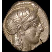 Ancient Greece (Attica) Athens Silver Tetradrachm 454-404 BC Owl about EF