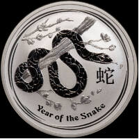 2013 Silver Lunar 1oz Unc Coin - Year of the Snake