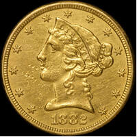 USA 1882 Gold 5 Dollar Half Eagle Extremely Fine