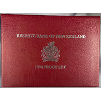 New Zealand 1994 Proof Coin Set Bimetal Endeavour