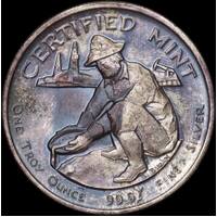 1977 1oz Silver Round Trans Alaskan Pipeline