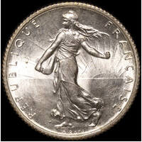 France 1916 Silver 1 Franc KM# 844.1 Uncirculated