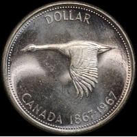 Canada 1967 Silver 1 Dollar KM#70 Uncirculated