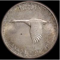 Canada 1967 Silver 1 Dollar KM#70 Uncirculated