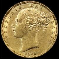 1849 Gold Sovereign Victoria S# 3852C Good EF