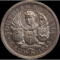 Southern Rhodesia 1953 Proof Silver Crown KM#27 In Presentation Case PCGS PR63