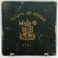 1951 Prooflike Crown George VI Festival of Britain Green Case