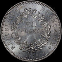 France 1976 Silver 50 Franc KM# 941.1 Choice Uncirculated