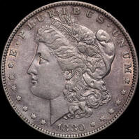 USA 1880-O Silver Morgan Dollar about Unc