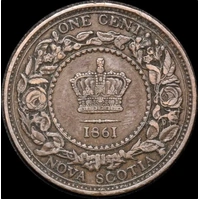 Canada (Nova Scotia) 1861 Bronze 1 Cent KM# 8 good VF