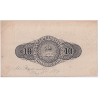 English, Scottish & Australian Chartered Bank 1889 Ten Pound Printers Proof PMG 55 About Unc