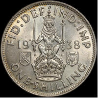 Scotland 1938 Silver Shilling KM#854 Uncirculated