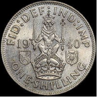 Scotland 1940 Silver Shilling KM#854 Uncirculated