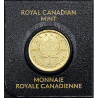 Canada 2021 Gold 50 Cent 1 Gram Maple Leaf