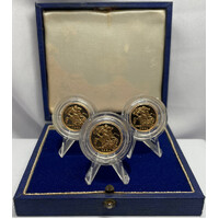 United Kingdom 1982-1984 Proof Half Sovereign 3 Coin Collection