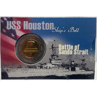 2002 5 Dollar Uncirculated Coin - USS Houston Ship's Bell