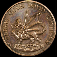 1969 Royal Mint Gilt Bronze 32mm Prince of Wales Investiture Medal